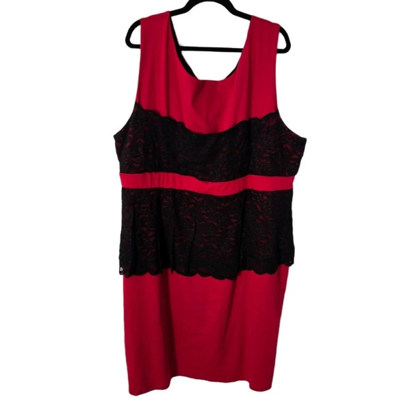 Kiyonna Women's Plus Size Lady in Lace Peplum Dress NWT - Picture 7 of 9